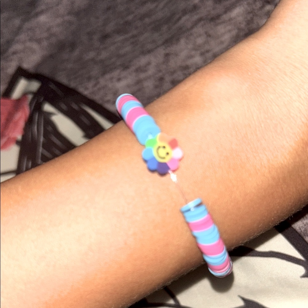Colorful Kids Bracelet with Flower Charm